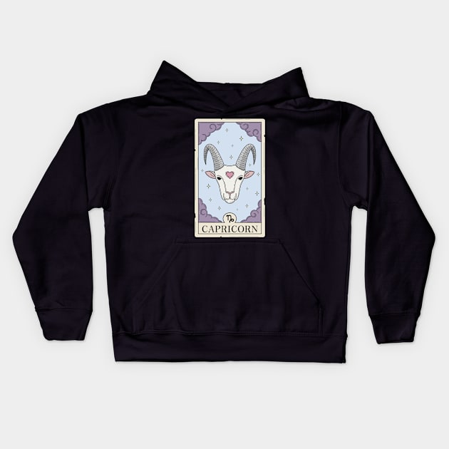 Capricorn card Kids Hoodie by Maariahdzz